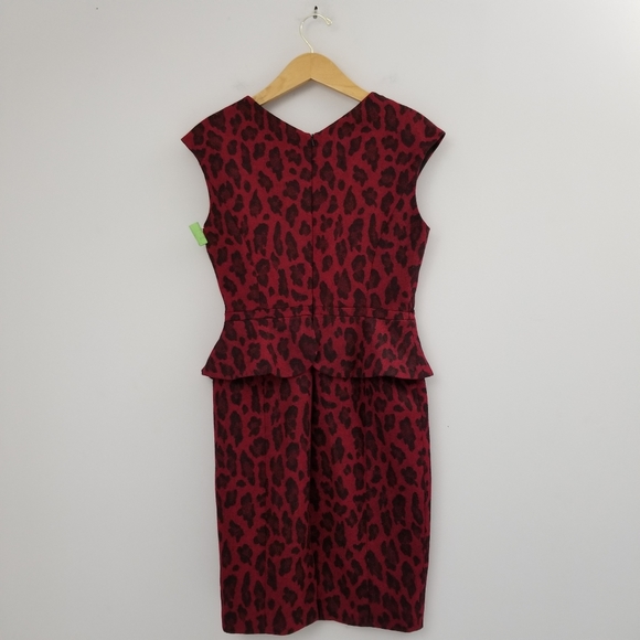 Karen Millen Wool Blend Peplum Sheath Dress - Picture 2 of 9